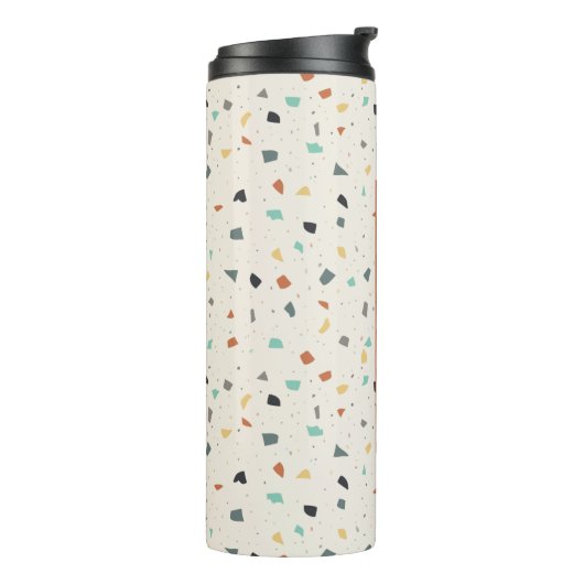 Terrazzo Tile Confetti Moderner Stil Personalisier Thermosbecher (Nach links gedreht)