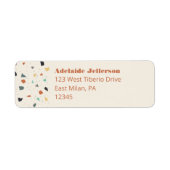 Terrazzo Tile Confetti Rücksendeadressen-Aufkleber (Vorne)