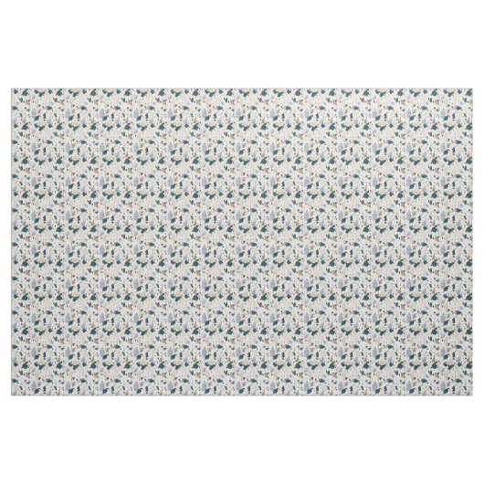 Terrazzo Tile Pattern - Green on Cream Fabric Stoff (Yard (91,4 cm))