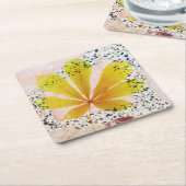 Terrazzo und botanisch rechteckiger pappuntersetzer (angewinkelt)