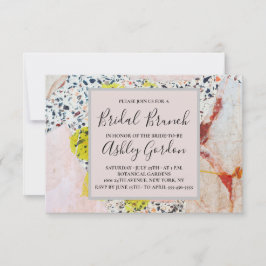 Terrazzo und Botanischer Bridal Brunch Einladung