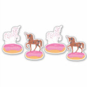 Terrazzo Unicorn Donuts Aufkleber (Vorderseite)