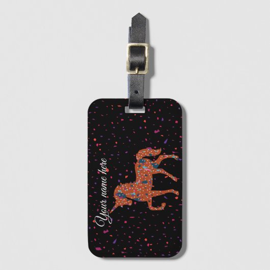 Terrazzo Unicorn Gepäckanhänger (Vorderseite Vertikal)