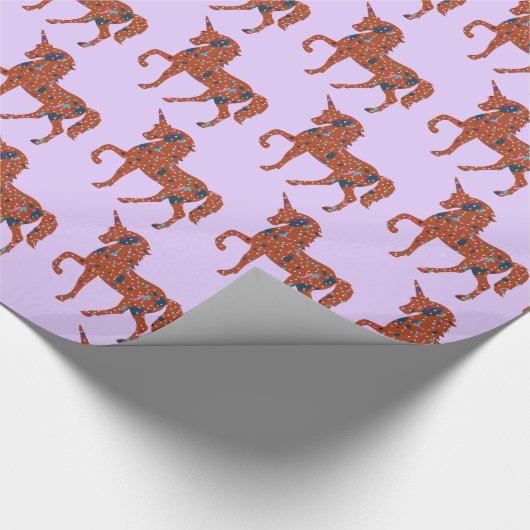Terrazzo Unicorn Geschenkpapier (Ecke)