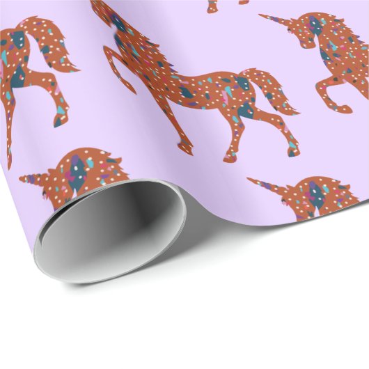 Terrazzo Unicorn Geschenkpapier (Rolleneckpunkt)