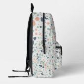Terrazzo Unregelmäßiges farbiges Muster Bedruckter Rucksack (Links)