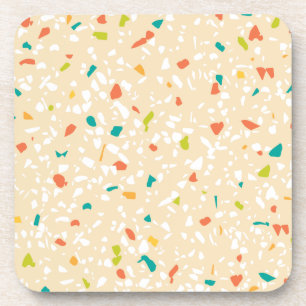 Terrazzo-Untersetzer im Mid-Century-Modern-Stil Getränkeuntersetzer