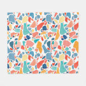 Terrazzo Wasserfarbe: farbenfrohe, nahtlose Muster Fleecedecke (Vorderseite (Horizontal))