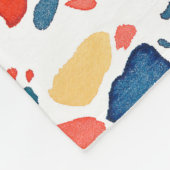 Terrazzo Wasserfarbe: farbenfrohe, nahtlose Muster Fleecedecke (Ecke)