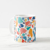 Terrazzo Wasserfarbe: farbenfrohe, nahtlose Muster Kaffeetasse (Vorderseite Links)