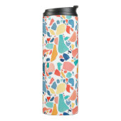 Terrazzo Wasserfarbe: farbenfrohe, nahtlose Muster Thermosbecher (Nach links gedreht)