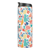 Terrazzo Wasserfarbe: farbenfrohe, nahtlose Muster Thermosbecher (Nach rechts gedreht)