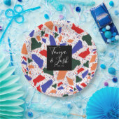 Terrazzo Wedding Multi-Colored Bold Pappteller (Party)