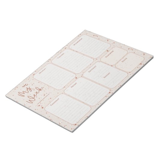 Terrazzo Weekly Planner Notizblock (angewinkelt)