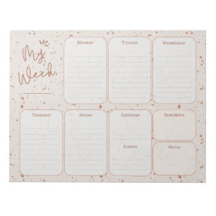 Terrazzo Weekly Planner Notizblock