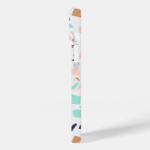 Terrazzo, weißes Pfefferminzmonogramm Case-Mate iPhone Hülle (Rückseite / Links)