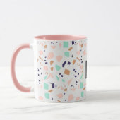 Terrazzo, weißes Pfefferminzmonogramm Tasse (Links)