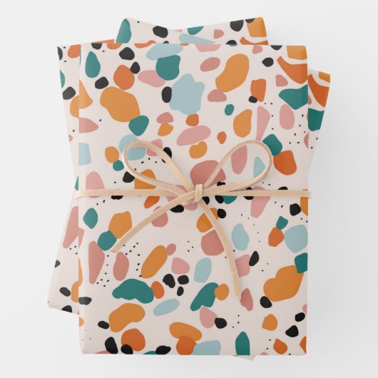 Terrazzo Wrapping Paper Geschenkpapier Set (Beispiel)
