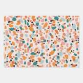 Terrazzo Wrapping Paper Geschenkpapier Set (Vorderseite)