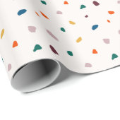 Terrazzo Wrapping Paper - Retro Terrazzo Muster Geschenkpapier (Rolleneckpunkt)
