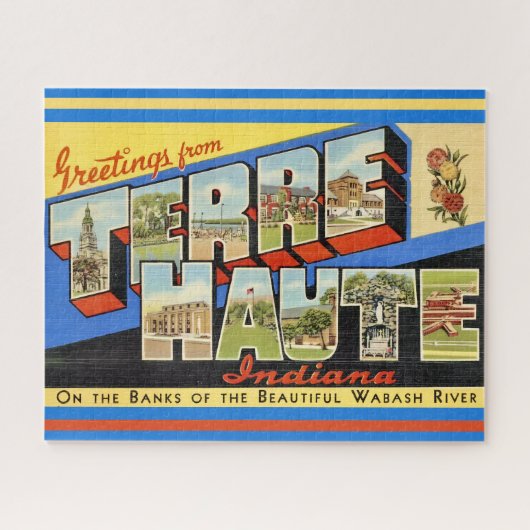 Terre Haute Indiana 16x20 Puzzle (Horizontal)