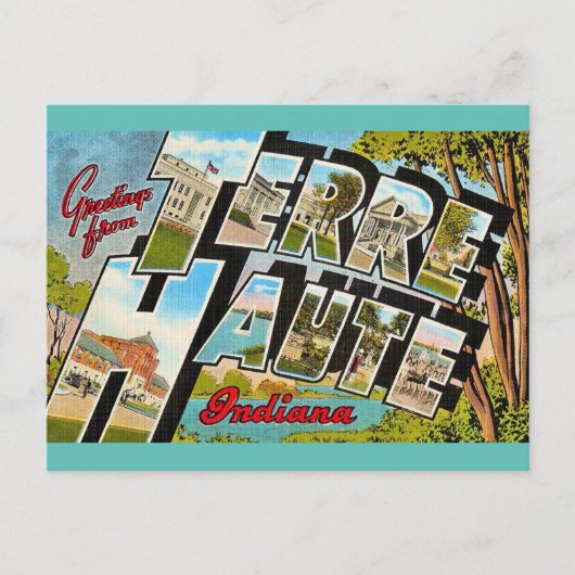 Terre Haute Indiana Grußkarte Postkarte (Vorderseite)