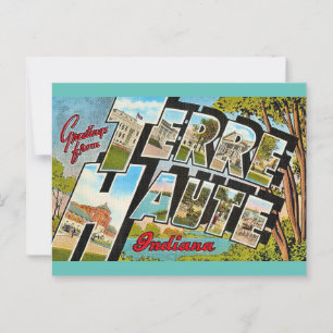 Terre Haute Indiana Grußpostkarte Postkarte