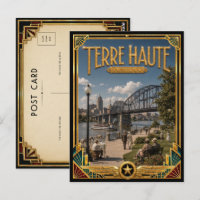 Terre Haute Indiana Vintage Art Deco Golden Age