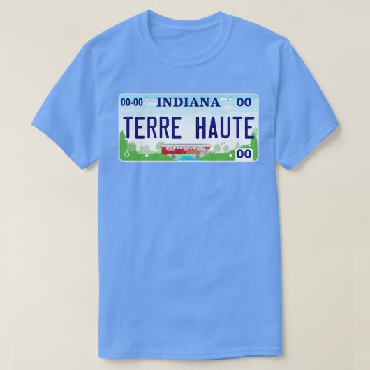 Terre Haute License Plate T-Shirt (Design vorne)