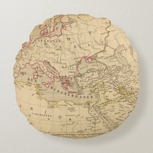 Terre Zusatztrois fils de Noe Rundes Kissen (Vorderseite)