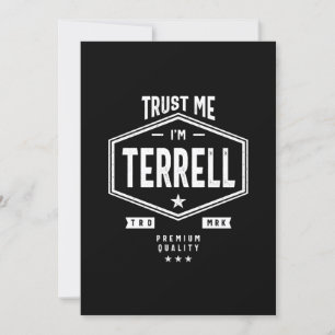Terrell Personalisiertes Namens Geburtstagsgeschen Einladung
