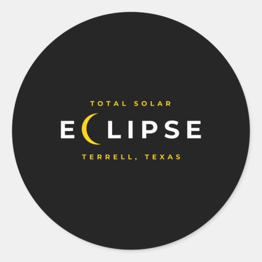 Terrell Texas Solar Eclipse Runder Aufkleber (Vorderseite)
