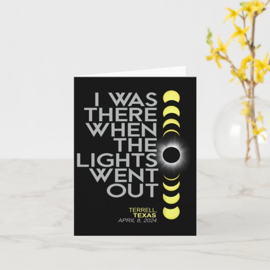 Terrell Texas Total Solar Eclipse 2024 Karte (Gelbe Blume)