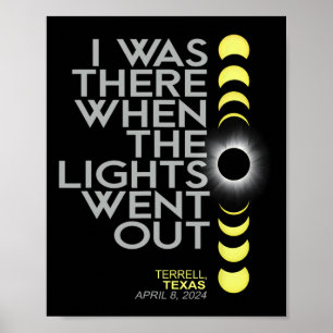 Terrell Texas Total Solar Eclipse 2024 Poster