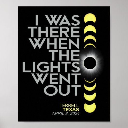 Terrell Texas Total Solar Eclipse 2024 Poster (Vorne)