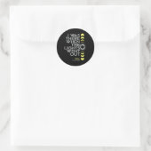 Terrell Texas Total Solar Eclipse 2024 Runder Aufkleber (Tasche)