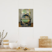 Terrestrial and celestial globe poster (Küche)