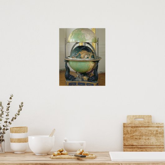 Terrestrial and celestial globe poster (Küche)