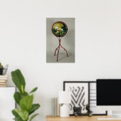 Terrestrial Globe, hergestellt 1492 in Nürnberg Poster (Heimbüro)