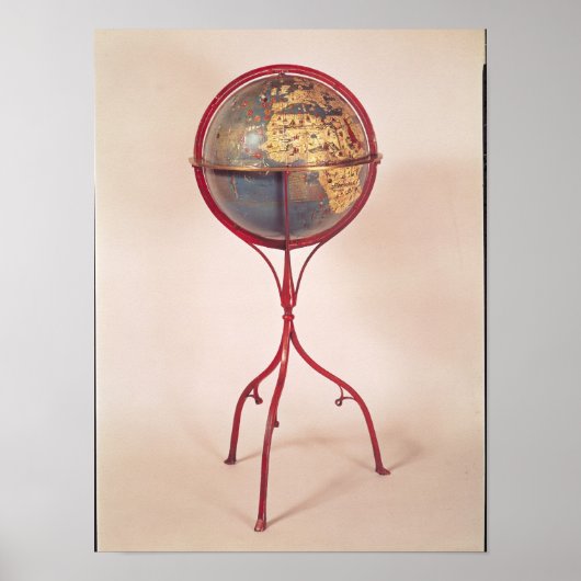 Terrestrial Globe zeigt den Indischen Ozean Poster (Vorne)