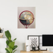 Terrestrial Globe zeigt den Indischen Ozean Poster (Heimbüro)