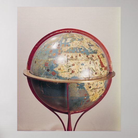 Terrestrial Globe zeigt den Indischen Ozean Poster (Vorne)