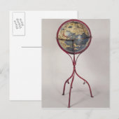 Terrestrial Globe zeigt den Indischen Ozean Postkarte (Vorne/Hinten)