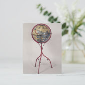 Terrestrial Globe zeigt den Indischen Ozean Postkarte (Stehend Vorderseite)