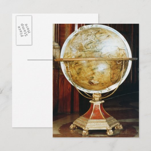 Terrestriale globe, 1688 postkarte (Vorne/Hinten)