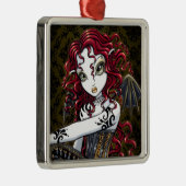 "Terri" Gotische Rote Rose Fairy Fantasy Ornament Aus Metall (Rechts)