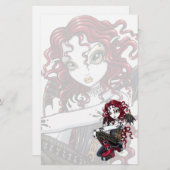 "Terri" gotisches Briefpapier (Vorne/Hinten)