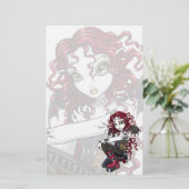 "Terri" gotisches Briefpapier (Stehend Vorderseite)