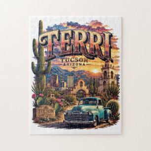 Terri Tucson Arizona Personalisierte Südwestliche Puzzle