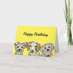 Terrier Brittany Spanel Bichon Card Karte